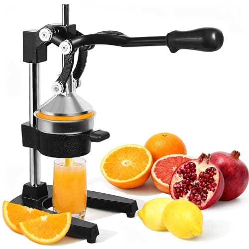 Yigowyigo Manual Juicer Hand Press, Cast Iron Manual Citrus Juice Press, Professional Easy to Clean Citrus Squeezer for Lemons, Oranges, Pomegranates, Grapefruits and Other Fruits (Black) - Image 1