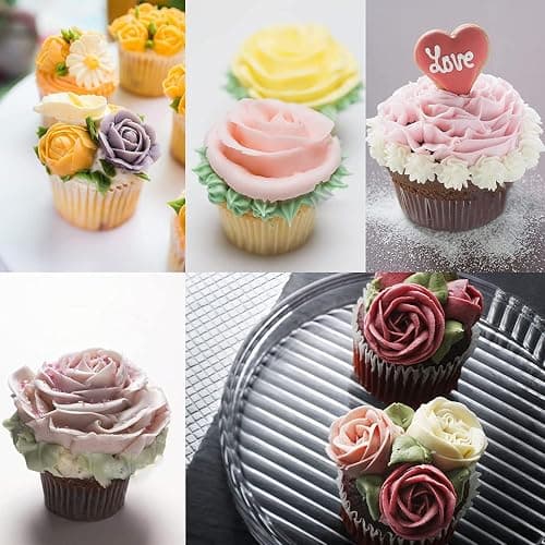 Icing Flower Tools with 7 Pcs Flower Piping Tips Set,4 Flower Nails Cake Decorating,2 Rose Flower Lifte,Create Stunning Floral Decorations thumbnail 4