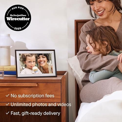 Aura Digital Picture Frame - 10.1" HD Mat Display | Wirecutter's Best Digital Frame for Gifting - Send Photos Directly from Your Phone from Anywhere | Quick & Easy Setup Over WiFi - Free App | Black thumbnail 3