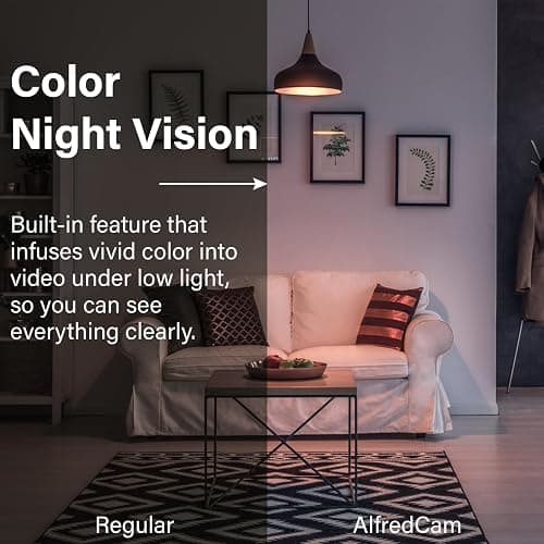 AlfredCam Indoor WiFi Security Camera, FullHD 1080P, 2.4G/WiFi, Continuous Recording, Motion Detection, Night Vision, Baby Monitor/Pet/Nanny Cam, App Powered (70M+ downloads) thumbnail 3
