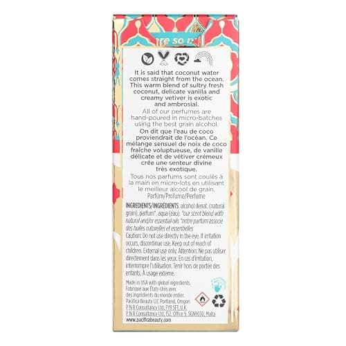 Pacifica Indian Coconut Nectar Perfume Spray – Tropical Vanilla & Coconut Fragrance, Layerable Beachy Perfume for Women, Clean, Non-Toxic, Vegan & Cruelty-Free Formula, All-Day Long Lasting thumbnail 9