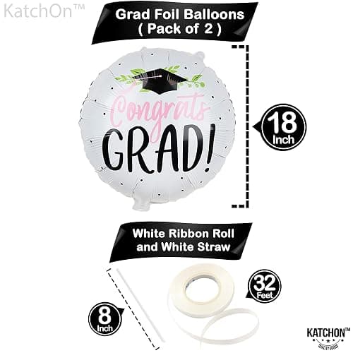 Graduation Decorations 2026 | Big Congrats Grad Balloons - 18 Inch | Congratulations Balloons for 2026 Graduation Decorations | Graduation Party Decorations 2026, KatchOn thumbnail 3