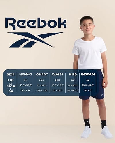 Reebok Boys Sweatpants - 2 Pack Performance Fleece Boys Joggers Athletic Pants with Elastic Waistband for Toddlers and Kids thumbnail 7