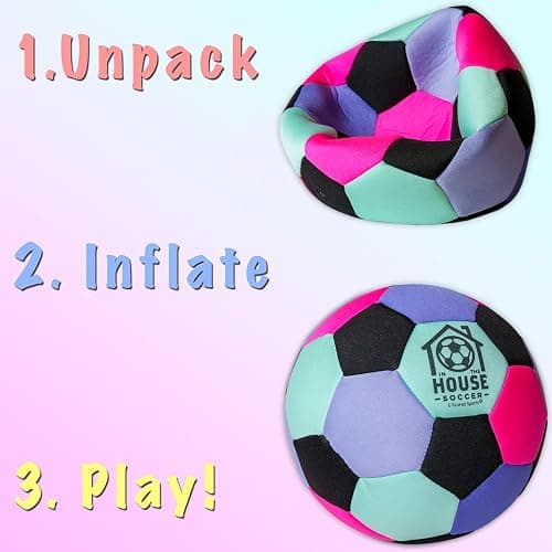 U Scored Sports in The House Soccer Ball - Indoor Size 4 Padded Soccer Ball for Girls (Ages 3+), Boys (Ages 3+) & Adults - Bring Soccer Practice Home - Perfect for Juggling - Gift for Soccer Player thumbnail 5