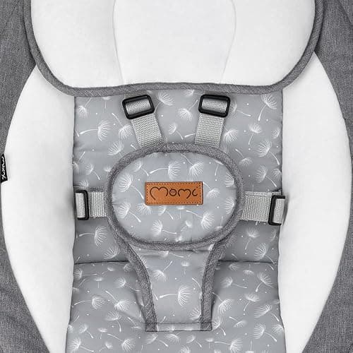 MoMi KENANI Transat balancelle jusqu’à 9 kg, pliable, télécommande et Bluetooth pour smartphone, alimentation piles et secteur, harnais de sécurité 5 points, pare-soleil, moustiquaire thumbnail 19