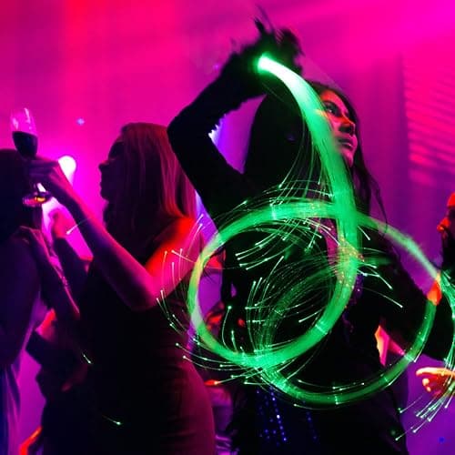 AMKI 6ft Rechargeable LED Fiber Optic Whip, 360 Swivel 36 Mode Effects Super Bright Light Up Dance Rave Toy Great for Raves Parties, Light Shows, EDM Pixel Whip Flow Lace Dance Festival thumbnail 8