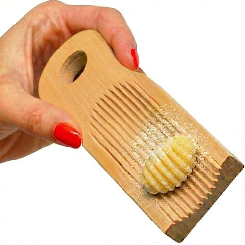 KneadEat Unique Curved Gnocchi Board Paddle, Unique Curved Design for Handmaking Italian Gnocchi Pasta. Perfect Ridges that Form the Grooves on the Gnocchi. Easy to Use and Clean. Italian taste party. - Image 1