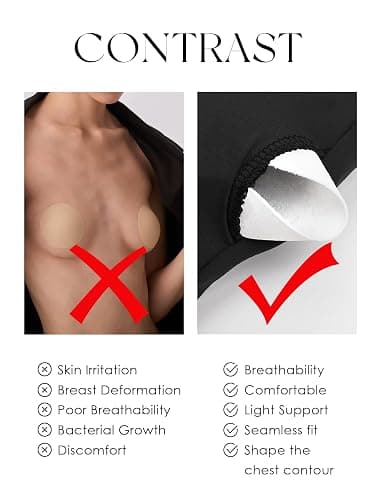 Darong Womens Padded Tube Tops Bulit in Bra Strapless Crop Tops Bandeau Double Lined Basic Going Out Tank Top thumbnail 3