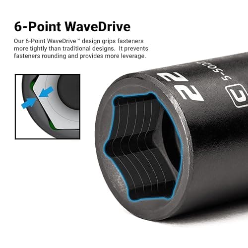 Capri Tools 1/2 in. Drive Shallow and Deep Impact Socket Set, Metric, 10 to 27 mm, 36-Piece thumbnail 2