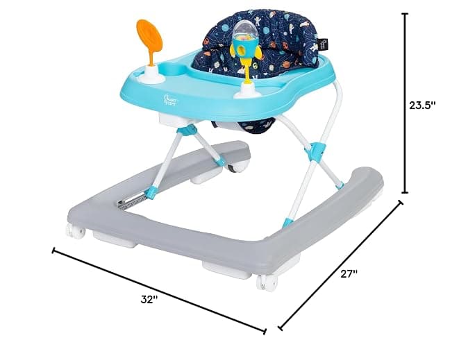 Smart Steps Trend Activity Walker and Entertainer with Removeable Toys, Large Tray, Cup Holder, Adjustable Height and Flat Fold Frame for Storage, Ages 6 Months +, Space Walk Navy thumbnail 2