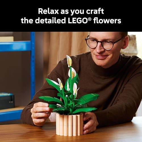 LEGO Botanicals Peace Lily Flower Building Set for Adults - Gifts for Birthdays - DIY Bedroom, Book Shelf & Office Decor for Women & Men, Ages 18+ - Artificial Flowers Crafting Kit - 11504 thumbnail 3