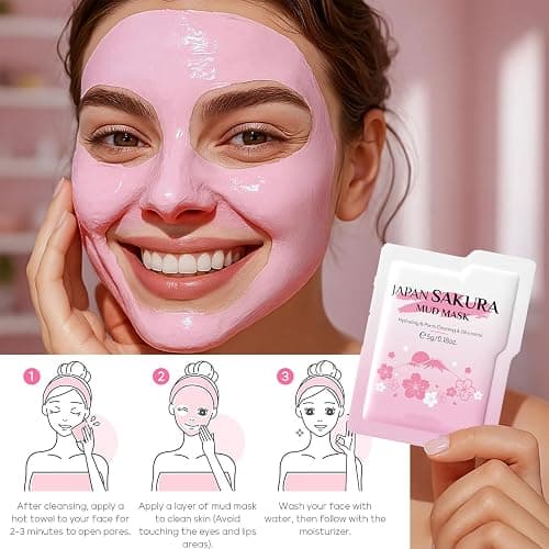 Mini Travel Skincare Products, Mini Travel Items Including Isolation Cream, Face Wash, Serum, Toner, Lotion, Cream, Sakura Mud Mask, Face Skin Care Routine Kit Organic Skin Care Set (70pieces) thumbnail 5