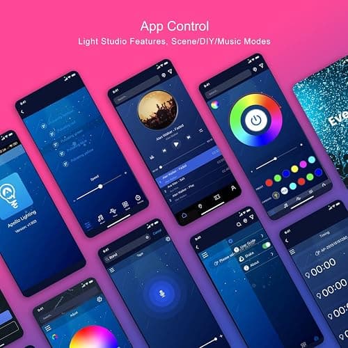 CHARKEE LED Lights 100ft USB-Powered, Music Sync RGB LED Strip Lights for Bedroom/TV Backlight/Gaming Lighting, Color Changing Bluetooth Led Lights IR Remote&App Control thumbnail 6