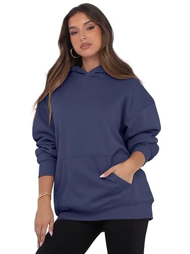 Womens Oversized Hoodies Fleece Loose Hooded Sweatshirt Fall Winter Outfits 2025 Trendy Clothes thumbnail 4