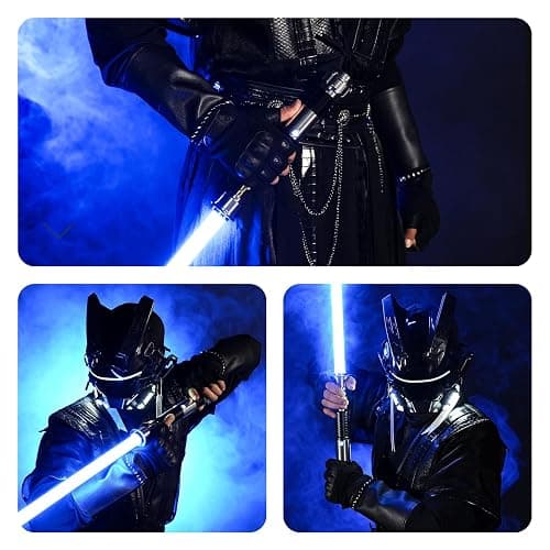 DAMIENSABER Upgrade RGB3.0 Light Saber, Motion Control Smooth Swing Light Sabers,16 Sound Fonts Saber with Infinite Color Changing,Obiwan Light Saber for Adults, Metal Hilt thumbnail 6
