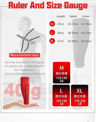 Ski Guards, 2025 New Shin Guards with Honeycomb Pads, Long Breathable Elastic Shin Pads thumbnail 6