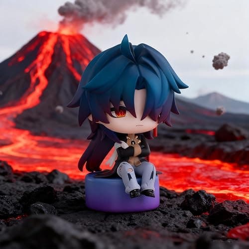 Blade Bahomu Anime Figure, Cute Owlberts Reception Room Series Chibi Figure for Honkai Star Rail, Collectable PVC Figures for Birthday Gifts (Blade) thumbnail 4