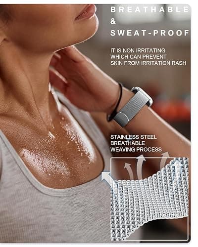 Original Stainless Steel Milanese Loop Compatible with Apple Watch Band 38mm 40mm 41mm 42mm 44mm 45mm 46mm 49mm, Magnetic Clasp Band for iWatch Series 11 10 9 8 7 6 5 4, SE 3 2 1 Ultra3 2, Women & Men thumbnail 2