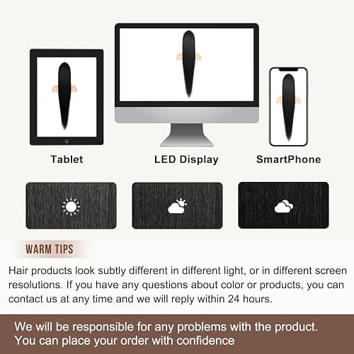 Flufymooz ponytail extension, 36 Inch Long Straight Drawstring Ponytail Synthetic Hairpieces Fake Pony Tails Natural Soft Clip in Hair Extension ponytail for Women (Natural Black) thumbnail 7