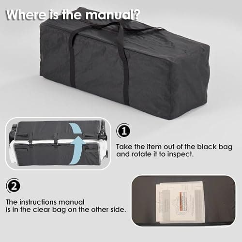 Kinder King 4 in 1 Foldable Pack and Play with Bassinet & Changing Table, Portable Playard for Babies and Toddlers, Adjustable Canopy, Storage Bag, Light Gray thumbnail 8