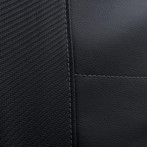 Flying Banner car seat Covers Faux Leather Waterproof Easy Clean Easy Installation (Leopard Gray Velvet Black, 2 Fronts) thumbnail 4