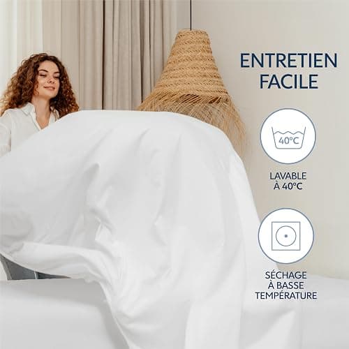 Dreamzie Drap Housse 140x190/200 cm pour Matelas Épais jusqu'à 33 cm - 100% Polyester Microfibre - Rose Certifié sans Produits Chimiques (Oeko TEX), Drap Housse avec Élastique Complet - 140 x 190/200 cm - Rose thumbnail 5