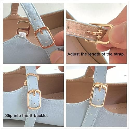 Hee grand Leather Mary Jane Shoes for Women Dressy Square Toe Ballet Flats with Strap Comfortable Walking Shoes Soft Leather Dress Shoes thumbnail 7