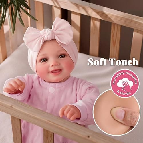 BABESIDE Reborn Baby Dolls Sunny - 17Inch Cute Soft Vinyl Realistic Baby Doll Poseable Smiling Real Life Baby Dolls with Complete Accessories for 3+ Years Old Gifts thumbnail 3