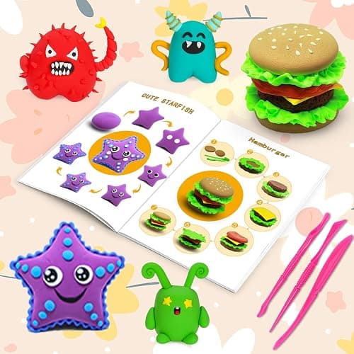 ifergoo Air Dry Clay, 50 Colors Magic Foam DIY Molding Clay for Slime | Slime add ins & Supplies, Soft & Non-Sticky, Easy to use, School Projects, Great Toys Gift for Ages 3-12 Boys & Girls Kids thumbnail 2