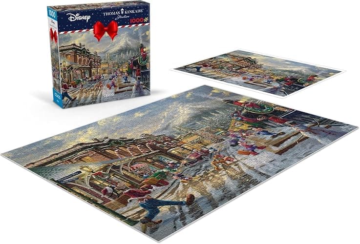 Ceaco - Thomas Kinkade - Disney - Holiday - Candy Cane Express - 1000 Piece Jigsaw Puzzle thumbnail 4