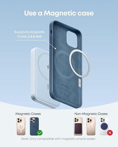 Anker 622 Magnetic Battery (MagGo), 5,000mAh Foldable Magnetic Wireless Portable Charger with Stand and USB-C Port (On The Side), Magsafe-Compatible for iPhone 16/15/14/13 Series thumbnail 6