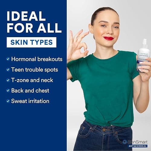 SkinSmart Antimicrobial Facial Cleanser for Breakouts & Blemishes; Hypochlorous Acid Formula Targets Bacteria to Reduce Skin Irritation and Flush Pores Clean, 8 oz Spray, All Ages & All Skin Types thumbnail 8