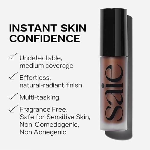 Saie Slip Tint Radiant Cream Concealer & All-Over Face Makeup - Concealer for Dark Circles, Redness & Blemishes - Lightweight Makeup Made with Hydrating Hyaluronic Acid - Shade 4 (0.17 oz) | Concealer for Dark Circles, Redness, Blemishes, Shade 4, 0.17 oz thumbnail 8