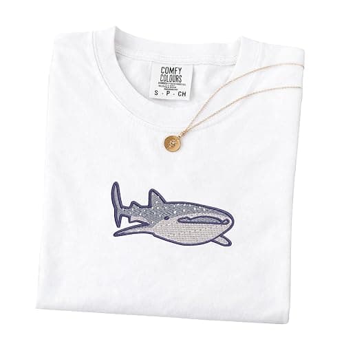 Embroidered Whale Shark Shirt, Cute Ocean Sea Life T-Shirt, Aesthetic Marine Biology Tee, Gift for Shark Lovers thumbnail 8