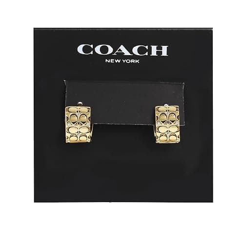 COACH Quilted C Huggie Earrings thumbnail 5