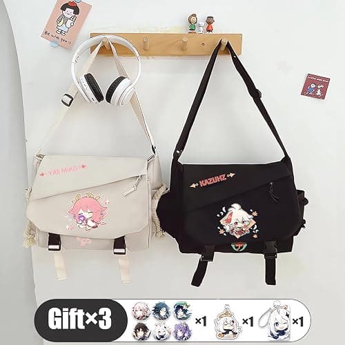 Dalicoter Game Handbag Kafka Crossbody Bag Single Shoulder Bag Adult Anime 3D Print Backpack White Bag thumbnail 3