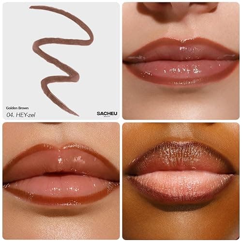 Sacheu Lip Liner Stay-N - Peel Off Lip Stain. Long Lasting Matte Lip Tattoo, Transfer Proof Lipstain Infused with Hyaluronic Acid & Vitamin E, for All Skin Types. Vegan and Cruelty-Free, p-INKED - 0.12 Fl Oz (Pack of 1) - p-INKED thumbnail 5