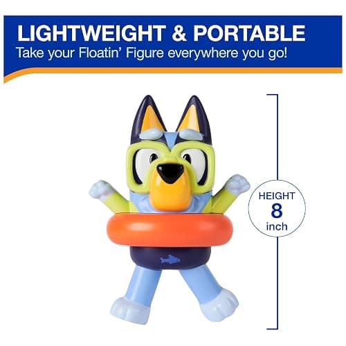 Swimways Bluey Floatin' Figures, Swimming Pool Accessories & Kids Pool Toys, Bluey Party Supplies & Water Toys for Kids Aged 3 & Up thumbnail 3