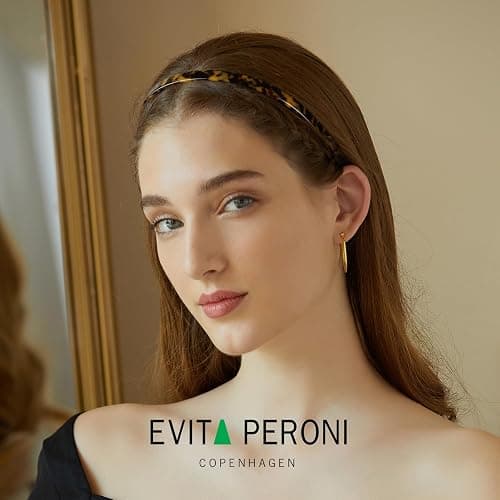 EVITA PERONI Hair Band for Eyewear, No Pressure, Non Slip Fashion Thin Headbands for Women - Tortoise - Hairband for Women's Hair thumbnail 2