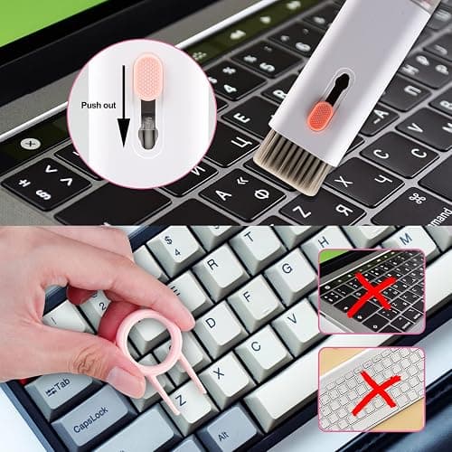 7-in-1 Electronic Cleaner Kit,Keyboard Cleaner,Laptop Cleaner Kit for Monitor, Cell Phone, Headset, Lego, Laptop Camera Lens (Pink) thumbnail 3