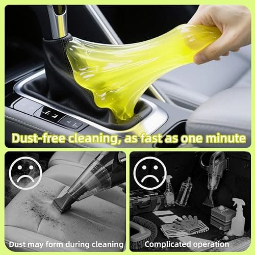 COLORCORAL 4 Pack Car Cleaning Gel Reusable Auto Slime Cars Cleaner Dust Cleansing Gels,Vehicle Interior Cleaning Care Putty,Keyboard Cleaner Goop for Car Vent, Corners, Crevice,Office Desktops Debris thumbnail 8