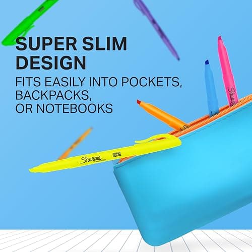 Sharpie Pocket Highlighters, Chisel Tip, Assorted Colors, 24 Count - Back to School, Office, Teacher Supplies thumbnail 4