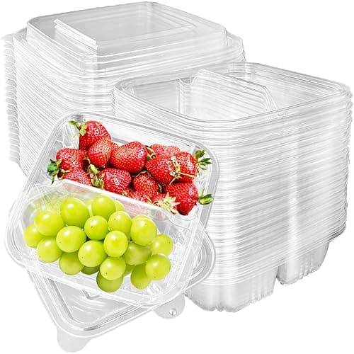 Haawooky 30 Pack Bento Snack Containers,2 compartments Lunchable Containers with Lids,Divided Food Containers for School, Work and Travel - Image 1