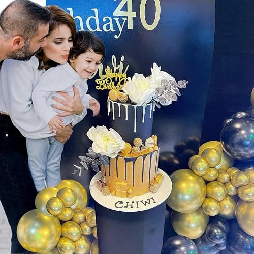 Black and Gold Balloons, 50PCS 12 Inch Black and Gold Confetti Balloon Party Decorations for Birthday,Graduation,New Years,Wedding,Engagement Party Decorations thumbnail 4