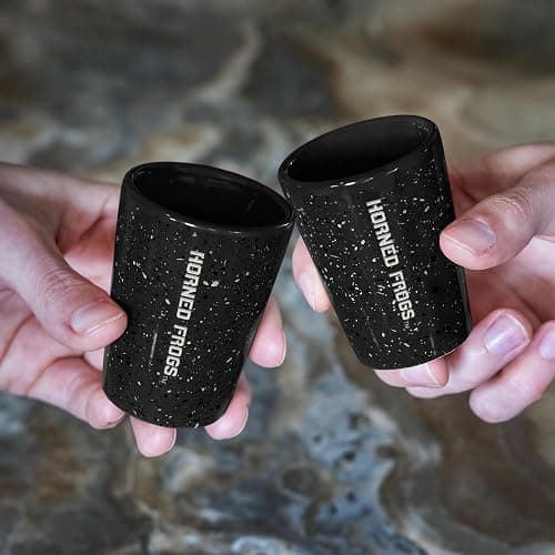 Rico Industries NCAA Primary OR Wordmark Logo 2oz Ceramic Shot Glass for Fans, Laser Engraved In Team Color Single Shot Glass thumbnail 3