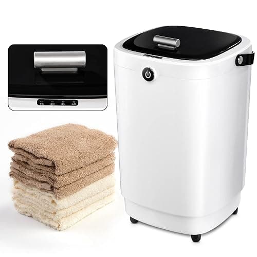 AZOUTDOOR Large Towel Warmer for Bathroom,Luxury Portable Bucket Towel Warmer Fits Up to Two 70"X80" Oversized Towels with Timing Auto Shut Off,Black - Image 1