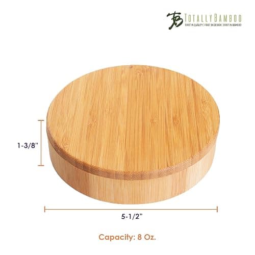 Totally Bamboo Margarita Salt Rimmer – Eco-Friendly Bamboo Glass Rimmer with Swivel Lid and Magnetic Closure | Cocktail Bar Tool for Margaritas and More thumbnail 3