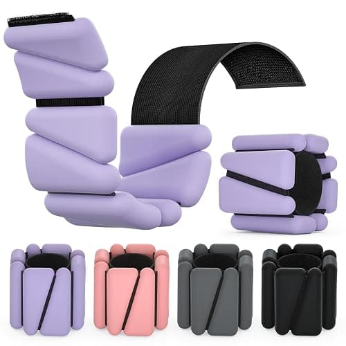 Wrist Weights, Ankle Weights for Women Men, Adjustable Wrist Weighted Bracelet for Home Gym Workout, Running, Yoga, Exercise, Strength Training, Set of 2 (1LB Each) thumbnail 8