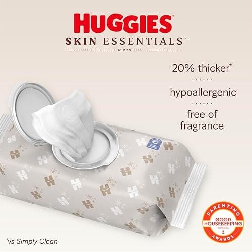 Huggies Skin Essentials Baby Wipes, Hypoallergenic, 99% Water, 15 Flip Top Packs (840 Wipes Total) thumbnail 2