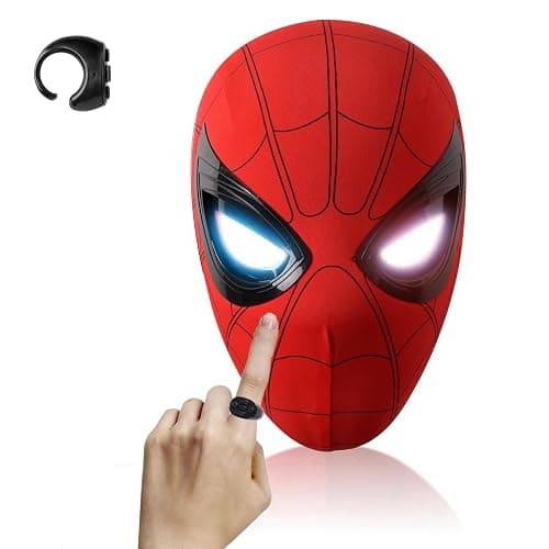 Spider Hero Cosplay Mask with Removable Lenses, Stretch Fabric Full Face | Lightweight stretch material with easy wear design, ideal for Halloween, conventions, photo shoots, and costume collections - Image 1